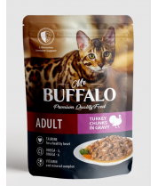 Влажный корм для кошек Mr.Buffalo B303 ADULT SENSITIVE с индейкой в соусе 85 г фото