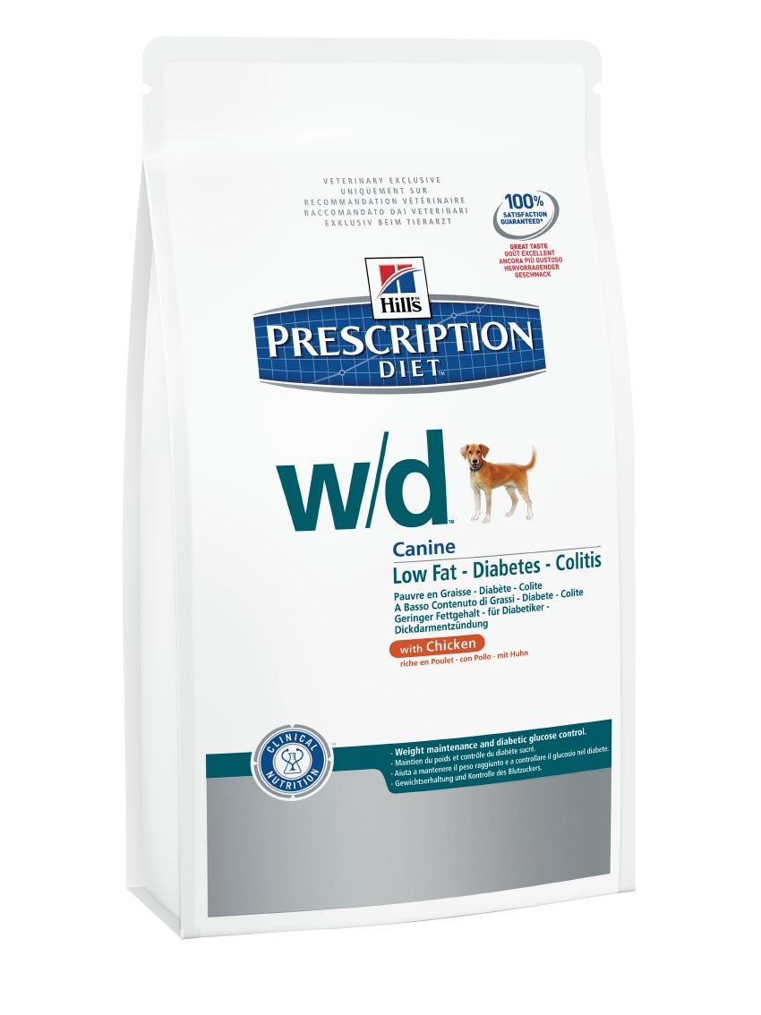 Сухой корм Хиллс для собак премиум класса W/D при диабете 12 кг