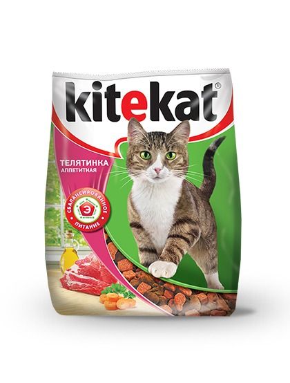 Сухой корм для кошек Kitekat аппетитная телятинка фото