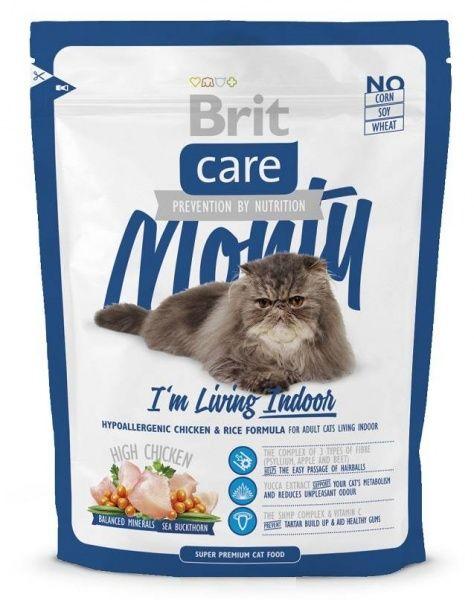 Сухой корм премиум класса Brit Care Cat Monty с курицей и рисом для кошек, живущих в доме фото