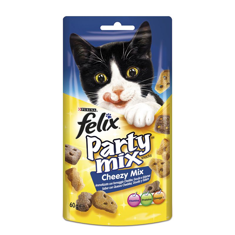 Лакомство Felix Party Mix "Сырный микс" cо вкусами сыров Чеддер, Гауда и Эдам фото