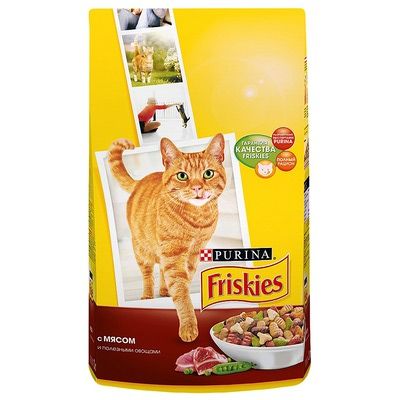 Сухой корм Friskies для взрослых кошек с мясом и полезными овощами фото