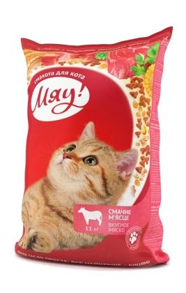 Сухой корм для кошек "Мяу!" мясное ассорти