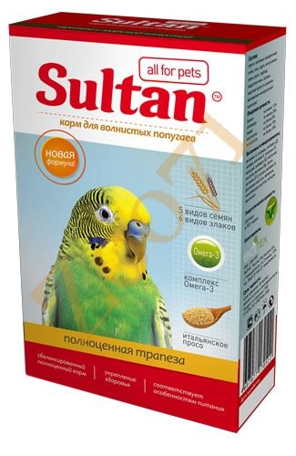 Корм для волнистых попугае Sultan Трапеза с орехами