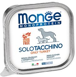 Консервы для собак Monge Dog Monoproteico Solo паштет индейка фото