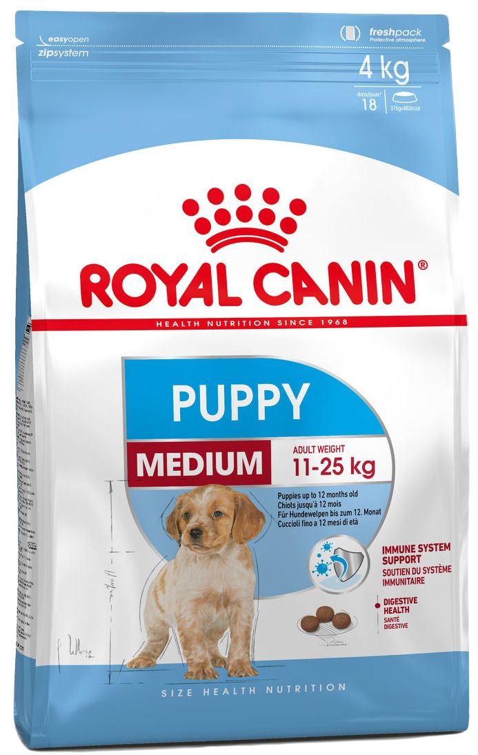 Корм для собак Royal Canin Medium Puppy сухой для щенков средних размеров (весом 11-25 кг) от 12 месяцев