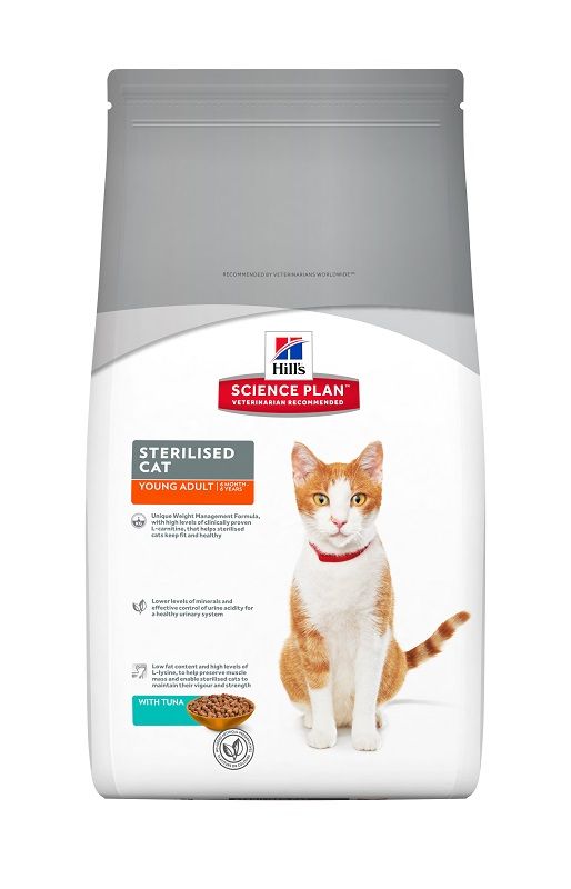 Hill's Science Plan Sterilised Cat сухой корм для кошек и котят от 7 месяцев с тунцом