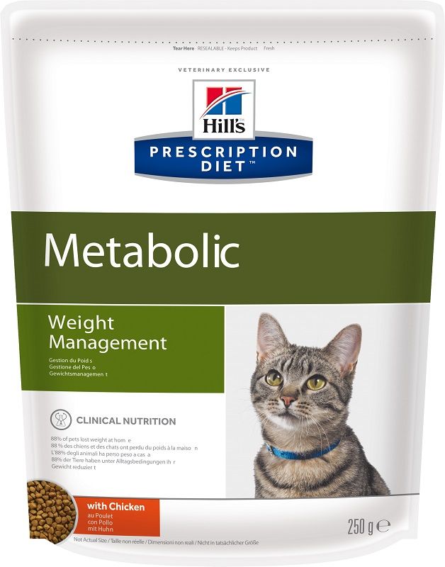 Сухой диетический корм для кошек Hill's Prescription Diet Metabolic способствует снижению и контролю веса, с курицей фото