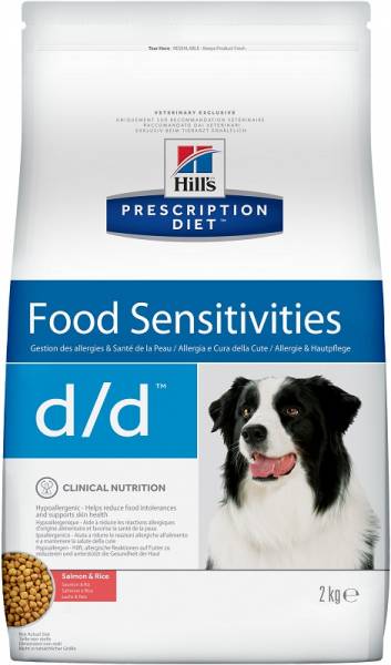 Сухой диетический корм для собак Hill's Prescription Diet d/d Food Sensitivities при аллергии, заболеваниях кожи и неблагоприятной реакции на пищу, с лососем и рисом