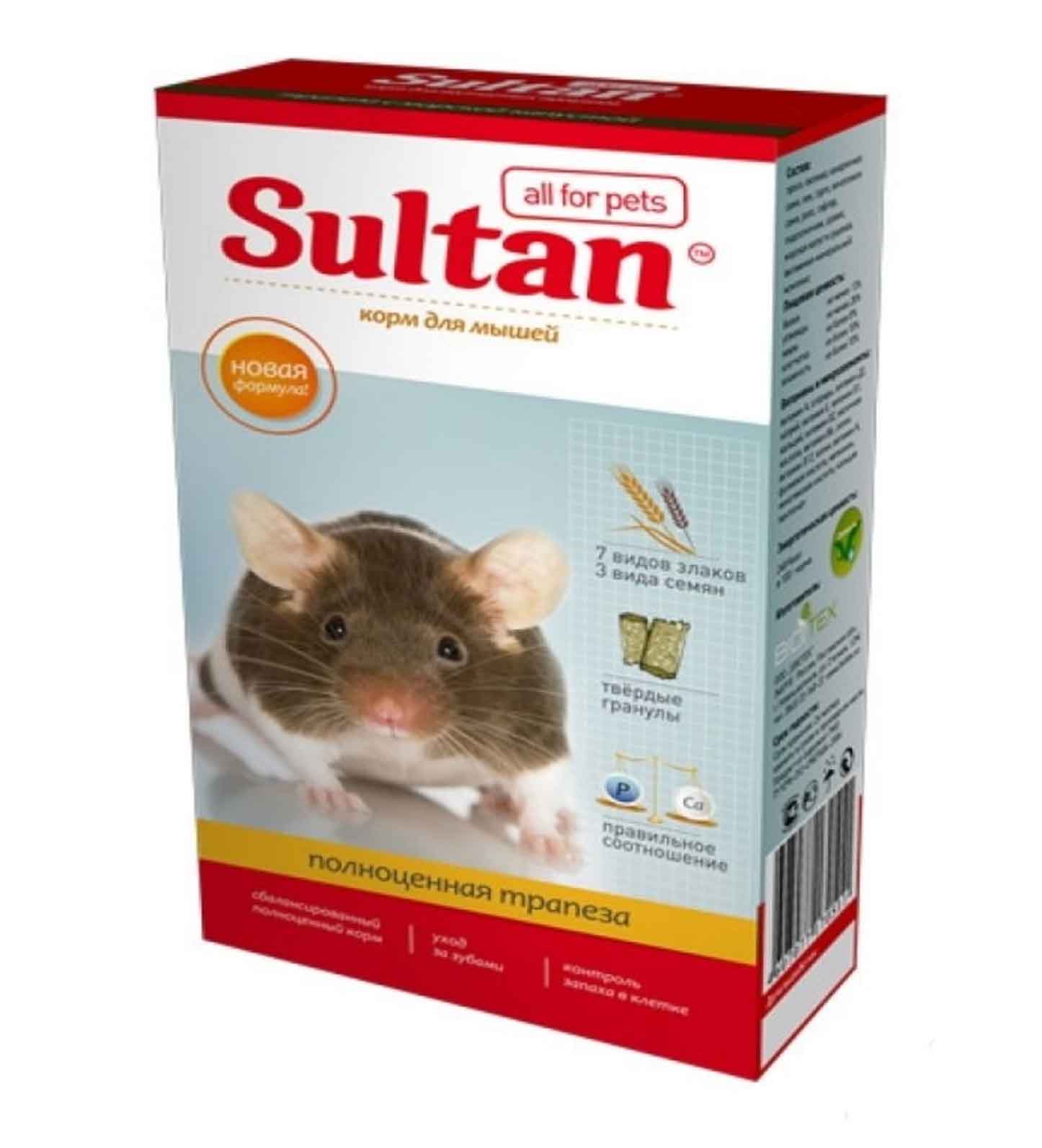 Корм Sultan для мышей, полноценная трапеза, 400г