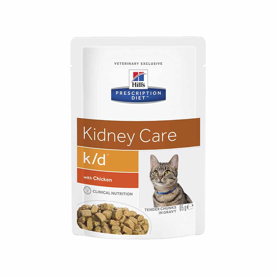 Влажный диетический корм для кошек Hill's Prescription Diet k/d Kidney Care при хронической болезни почек, с курицей