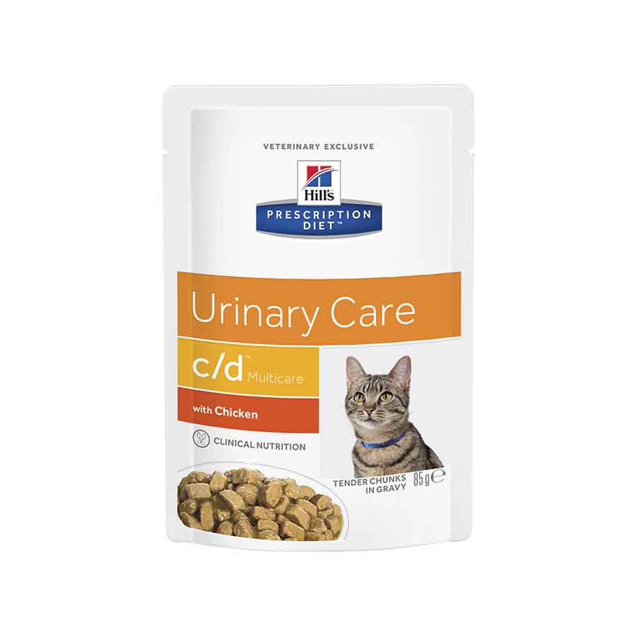 Влажный диетический корм для кошек Hill's Prescription Diet c/d Multicare Urinary Care при профилактике мочекаменной болезни (мкб), с курицей 156 г