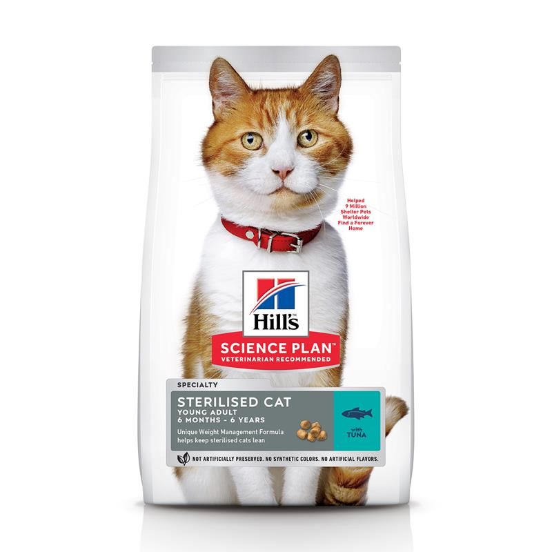 Hill's Science Plan Sterilised Cat сухой корм для кошек и котят с тунцом 300гр фото