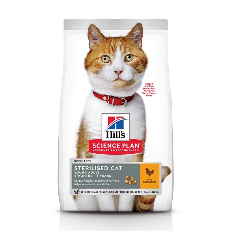 Hill's Science Plan Sterilised Cat сухой корм для кошек и котят с курицей 3 кг