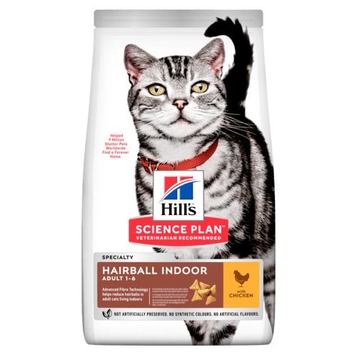 Hill's Science Plan Indoor Cat сухой корм для домашних кошек с курицей фото