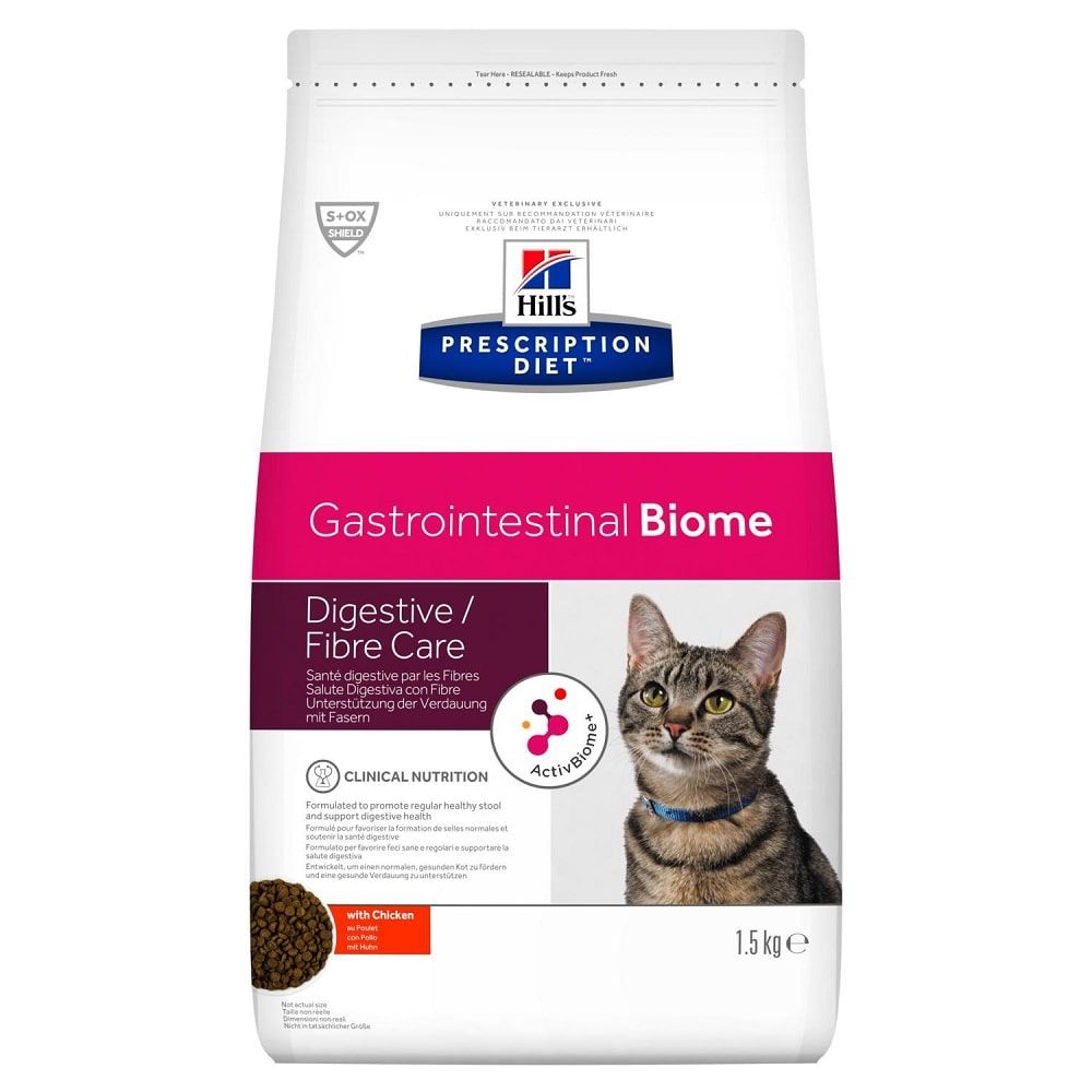 Сухой диетический корм для кошек Hill's Prescription Diet Gastrointestinal Biome при расстройствах пищеварения и для заботы о микробиоме кишечника, c курицей фото