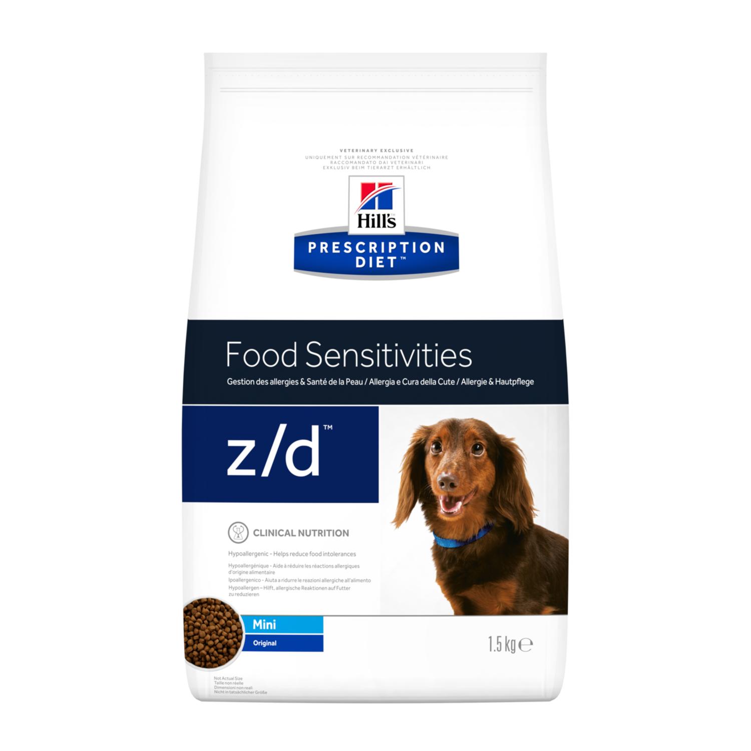 Сухой диетический гипоаллеренный корм для собак Hill's Prescription Diet z/d Mini при пищевой аллергии