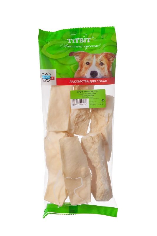Крекер говяжий XL TiTBiT для собак - мягкая упаковка