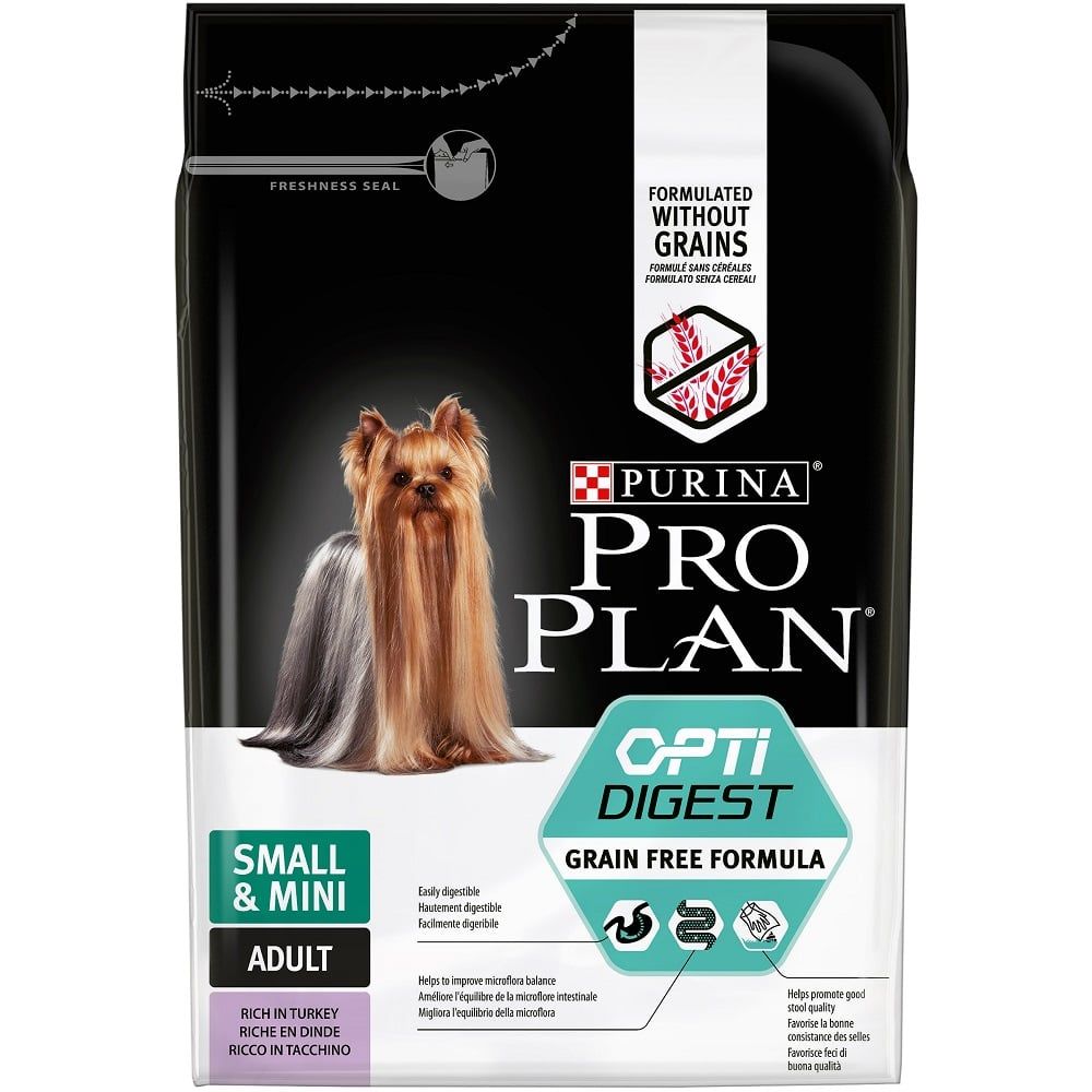 Сухой корм Purina Pro Plan Optidigest для собак мелких и карликовых пород с чувствительным пищеварением, с индейкой фото