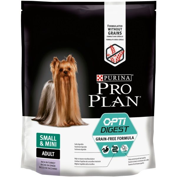 Сухой корм Pro Plan Optidigest Grain Free для щенков мелких пород с чувствительным пищеварением, с индейкой, 700 г фото