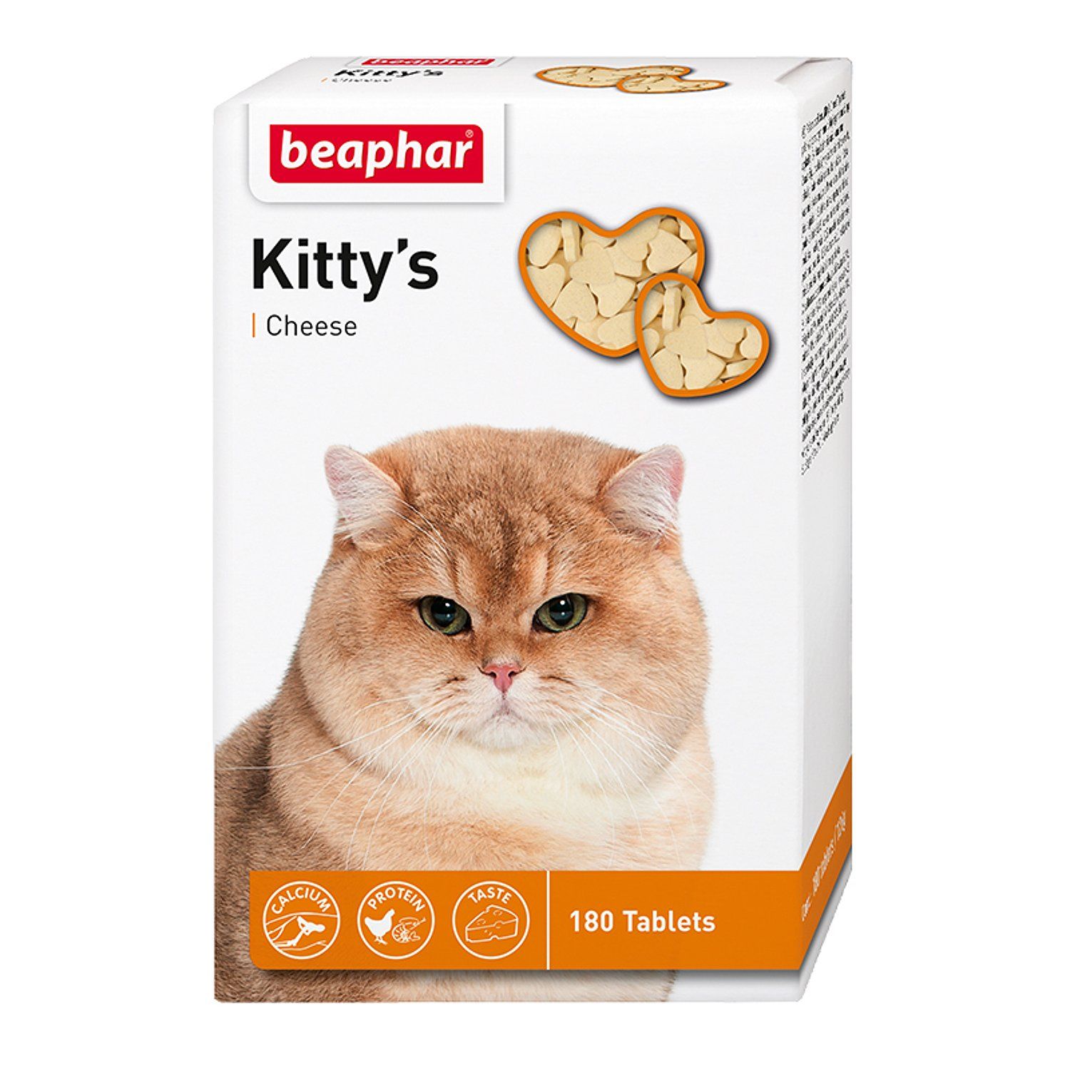 Витамины для кошек Беафар Kitty's+Cheese сердечки с сыром фото