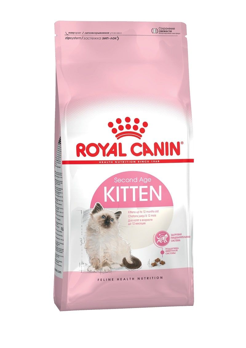 Royal Canin Kitten Корм сухой сбалансированный для котят в период второй фазы роста до 12 месяцев фото