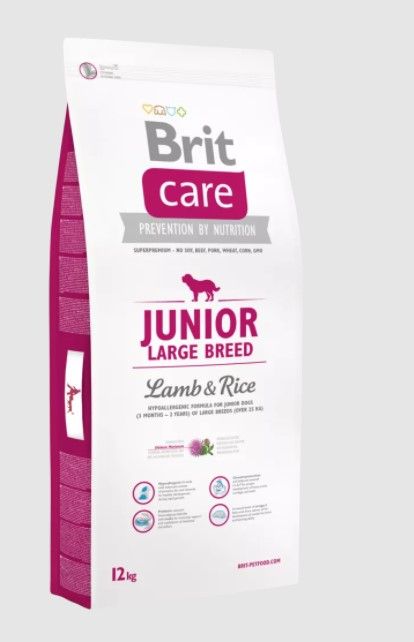 Сухой корм для собак Brit Care для щенков крупных пород с ягненком и рисом фото