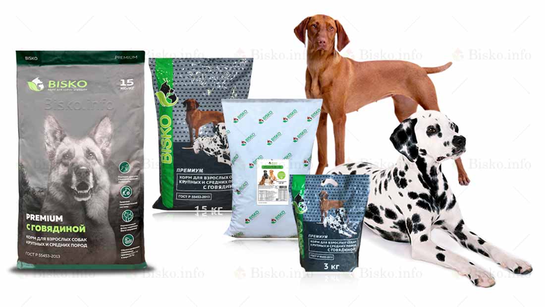 Сухой корм для взрослых собак со средним или повышенным уровнем активности Биско Премиум с говядиной фото