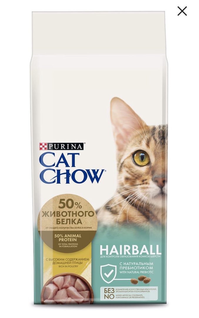 Сухой корм для кошек Cat Chow Hairball control фото
