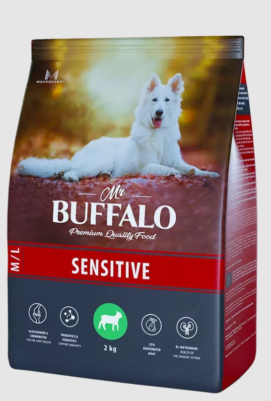 Сухой корм Mr. Buffalo Sensitive с ягненком для взрослых собак всех пород с чувствительным пищеварением фото