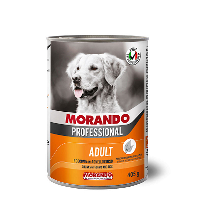 Консерва для собак Morando Professional 400г кусочки ягненка с рисом фото