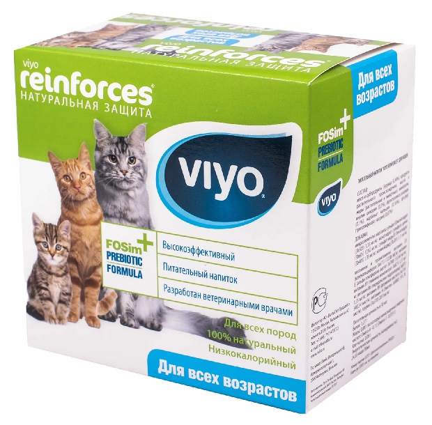 Пребиотический напиток VIYO Reinforces All Ages CAT для кошек всех возрастов 7х30 мл