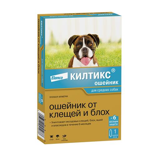 Килтикс® ошейник от клещей и блох для собак средних пород