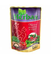 Herbax вл.100 гр.мясн.асс.в соусе с листьями брусн фото