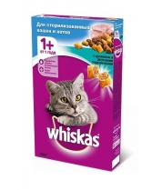 Сухой корм для стерилизованных кошек и котов Whiskas с кроликом и вкусными подушечками фото