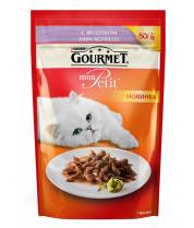 Влажный корм для кошек Gourmet MON PETIT мини филе в подливе с ягненком фото