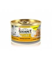 Влажный консервированный корм для кошек Gourmet Gold Нежные биточки с курицей и морковью фото