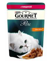 Влажный корм для кошек GOURMET PERLE со вкусом говядины фото