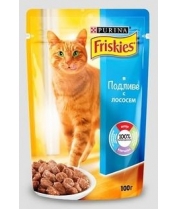 Влажный корм для кошек Friskies c лососем фото