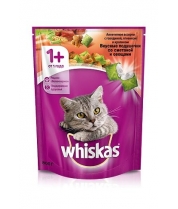 Сухой корм для кошек Whiskas вкусные подушечки со сметаной и овощами фото