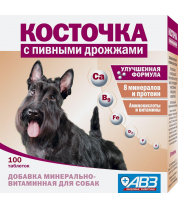 Минерально-витаминная кормовая добавка для собак Косточка с пивными дрожжами фото