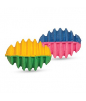 Мячи, губка регби двухцветная спиральная (1шт) фото
