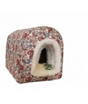 №1 Фэшн лежанка-домик лоскутный орнамент с мехом внутри 37х27х27 см (1*4) фото