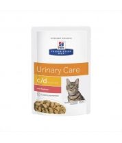 Влажный диетический корм для кошек Hill's Prescription Diet c/d Multicare Urinary Care при профилактике мочекаменной болезни (мкб), с лососем фото