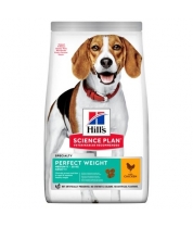 Сухой корм Hill's Science Plan Perfect Weight для взрослых собак средних пород для поддержания оптимального веса, с курицей фото
