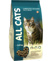 Сухой корм ALL CATS для взрослых кошек курица 2,4 кг. фото