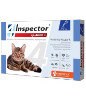 Инспектор Квадро капли д/кошек до 4 кг 1 пип. фото