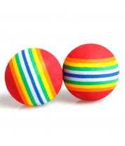 Мяч губка радужный (ТУБА 60 шт) фото