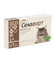 Противопаразитарный препарат для кошек Селафорт 7,6-10 кг, пипетка 1,0 мл фото