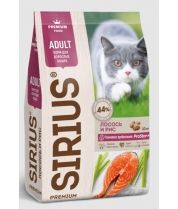Sirius Лосось и рис сухой корм для кошек фото